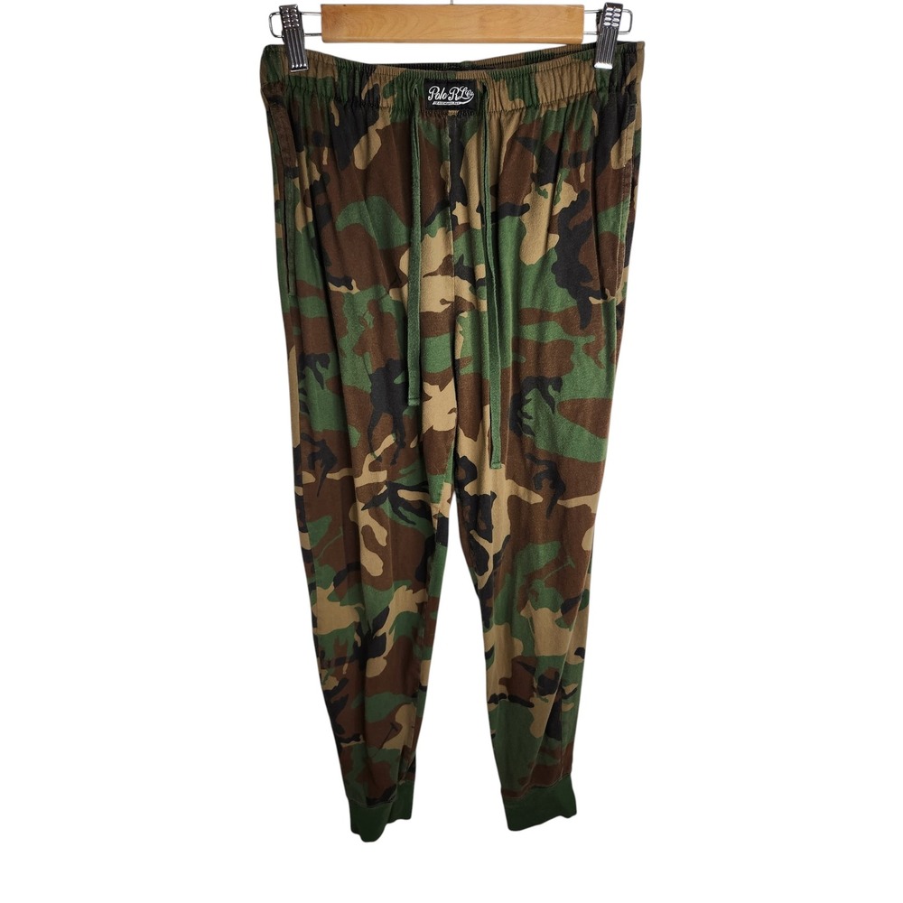 Polo Ralph Lauren Sleepwear Joggers Men Small Green Camouflage Drawstring Pajama